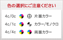 色の選択にご注意ください-