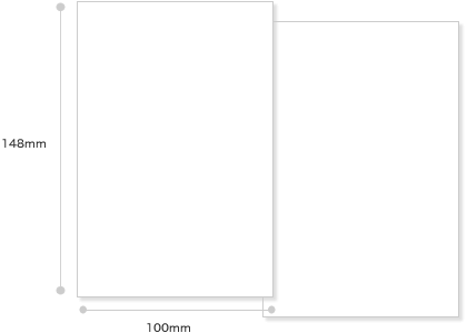 ハガキ・DM印刷：サイズ　148mm×100mm